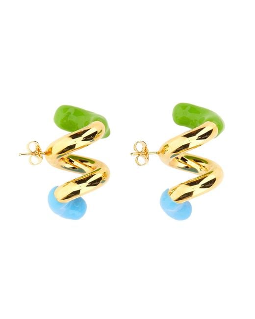 Sunnei Blue Double Fusillo Earring