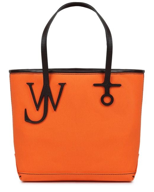 J.W. Anderson Orange Small Anchor Canvas & Leather Tote