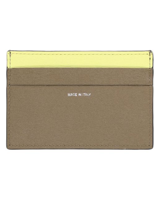 Paul Smith Green Leather Card Holder for men