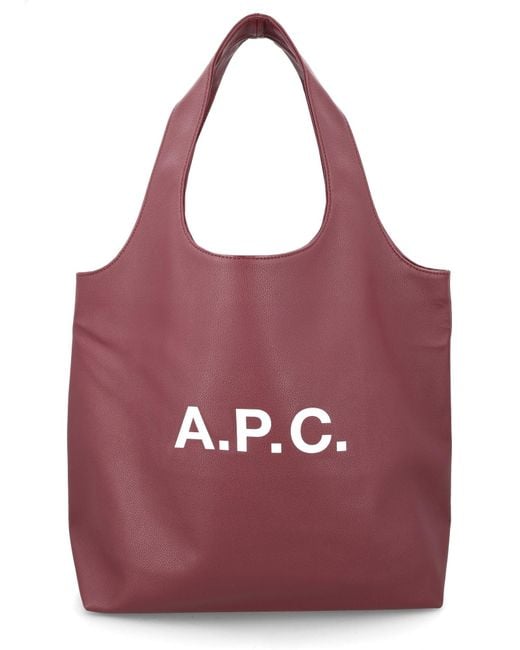 A.P.C. Purple "Ninon" Tote Bag