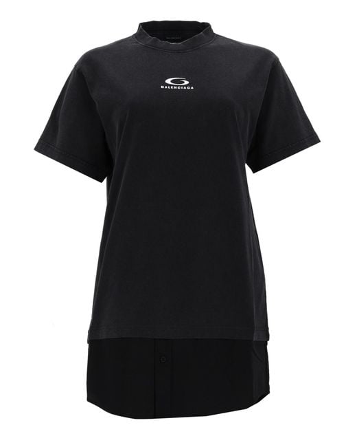 Balenciaga Black "Hybrid Shirt" Dress
