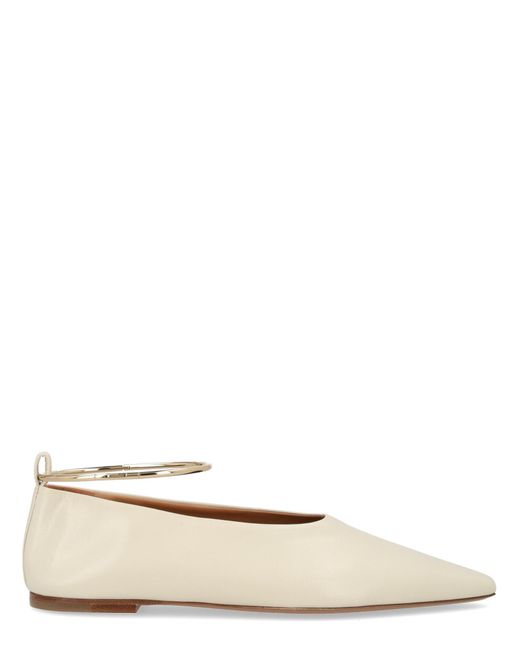 Jil Sander Natural Ballerina With Anklet