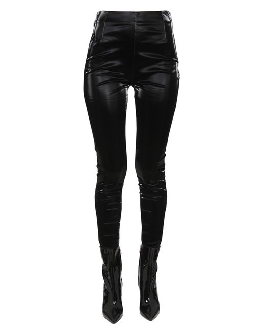 ROTATE BIRGER CHRISTENSEN Black Vinyl Leggings