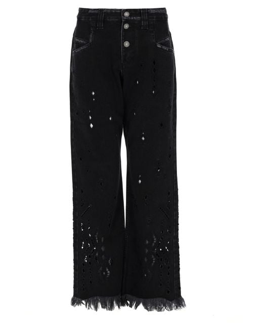 Isabel Marant Black Pantalone Ampio "Amia"