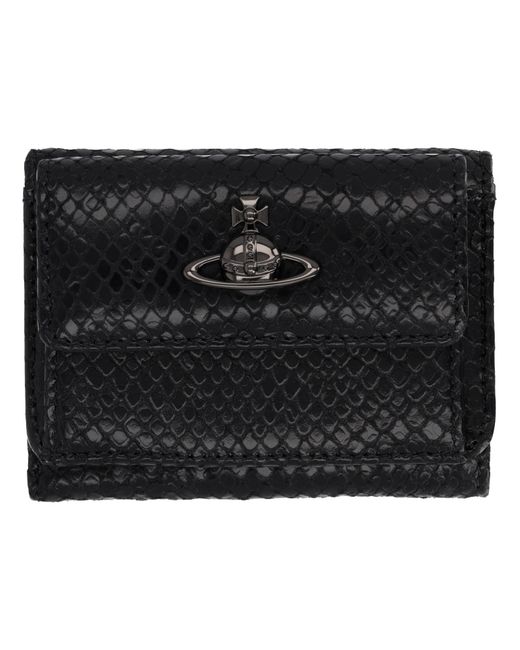 Vivienne Westwood Black Portafoglio Con Dettaglio "orb"