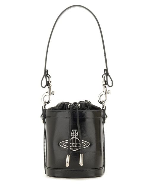 Vivienne Westwood Black Small "Kitty" Bucket Bag