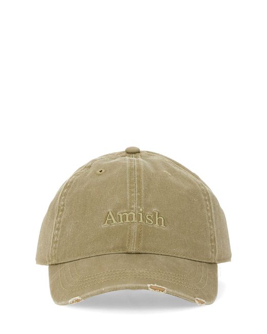AMISH Green Délavé Baseball Cap for men