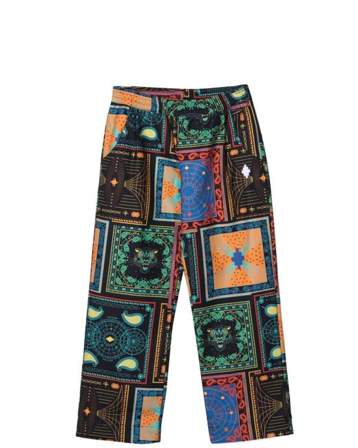 Marcelo Burlon Green Pants "Bandana Aop Carrot"