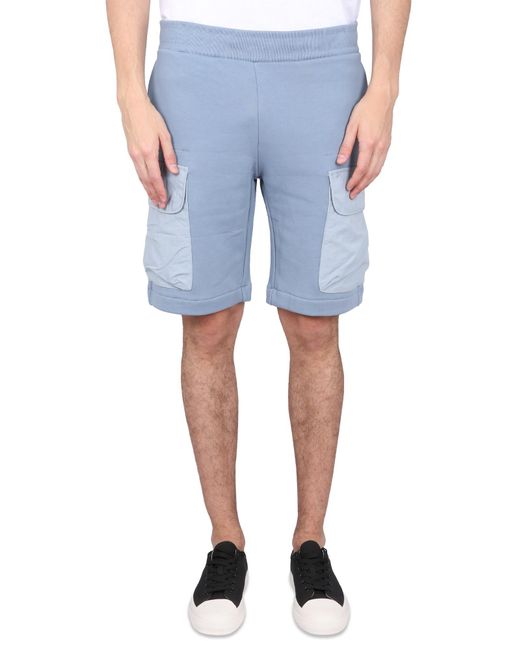 Paul Smith Blue Cotton Bermuda Shorts for men