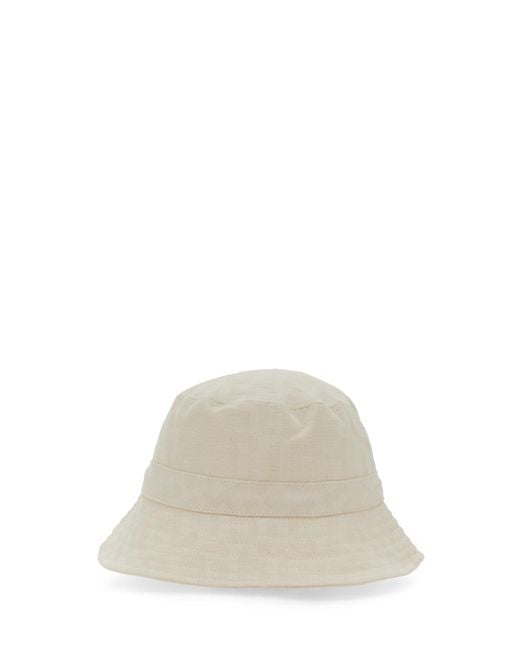 Gcds White Monogram Logo Bucket Hat for men