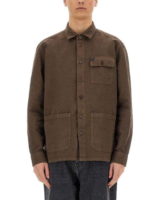 Giacca Camicia di Fay in Brown da Uomo