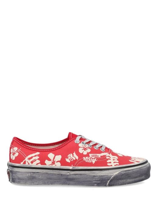 Vans Red Textile Sneakers
