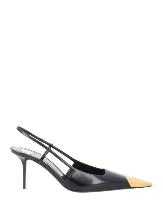 Saint Laurent White Décolleté "Jeanne" Con Punta