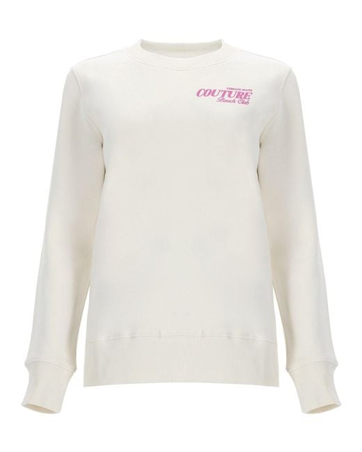 Versace Jeans Couture White Felpa Con Stampa