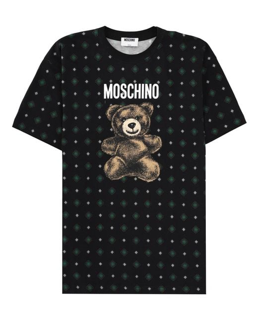 Moschino Black Graphic Crew Neck T-Shirt