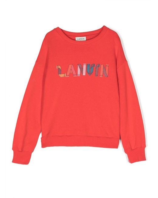 Lanvin Red Sweatshirt With Logo