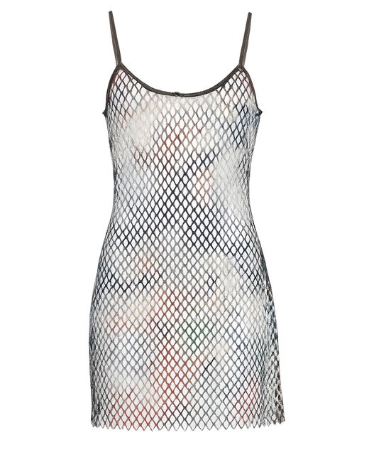 DIESEL Multicolor Abito A Rete Con Stampa