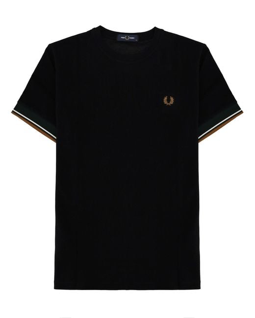 Fred Perry Black T-Shirt With Logo for men