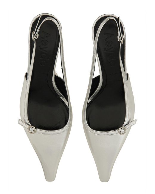 Slingback "Saba" di Aeyde in Metallic