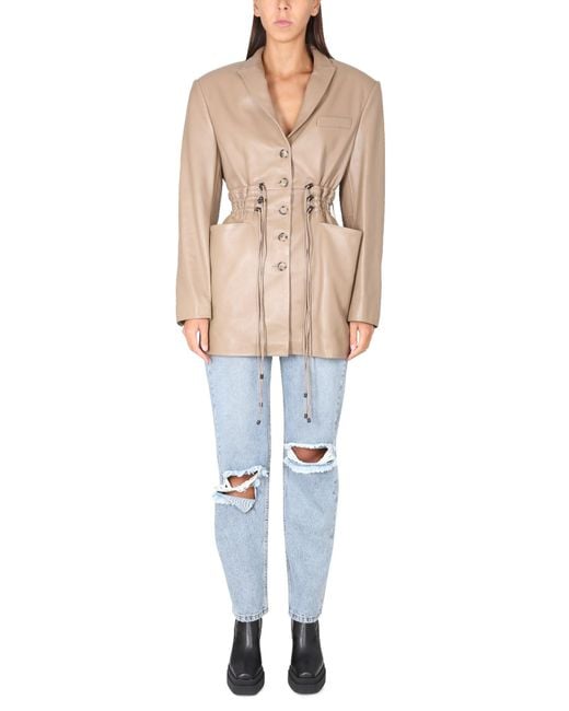 The Mannei Multicolor Irbid Lambskin Blazer Dress