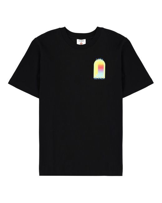 Casablanca Black Crew Neck T-Shirt for men