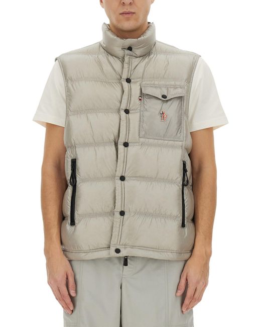 Gilet Imbottito "Nantu" di Moncler in Natural da Uomo