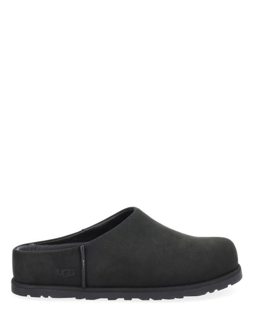 Ugg Black Stylish Leather Flats For
