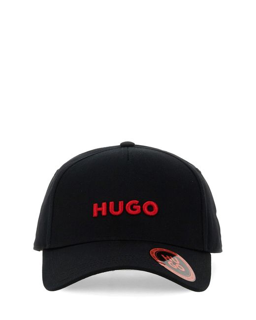 HUGO Black Baseball Hat With Logo for men