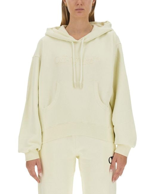 Off-White c/o Virgil Abloh White Oversized Cotton Sweatshirt