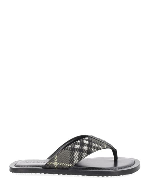 Burberry Multicolor Sandalo "Check Pavillon" for men