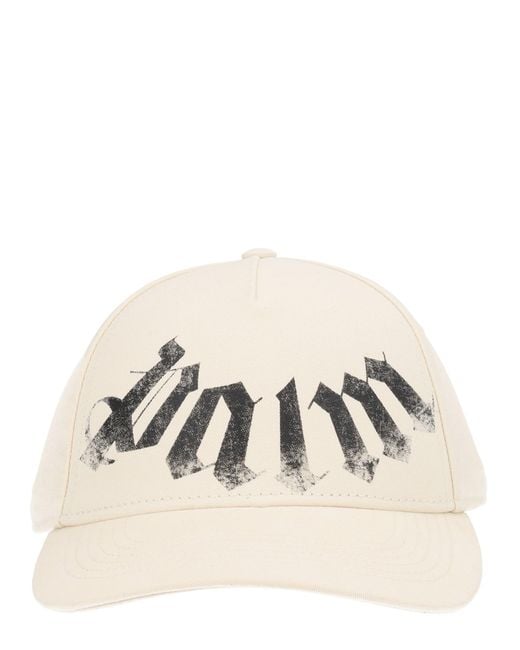 Palm Angels Natural Cappello Da Baseball Maxi Logo for men