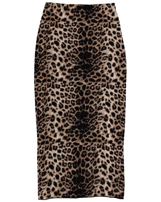 Circus Hotel Black Jacquard Midi Skirt