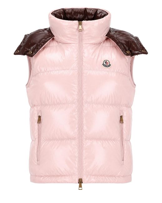 Moncler Pink Piumino Smanicato "Niverolle"