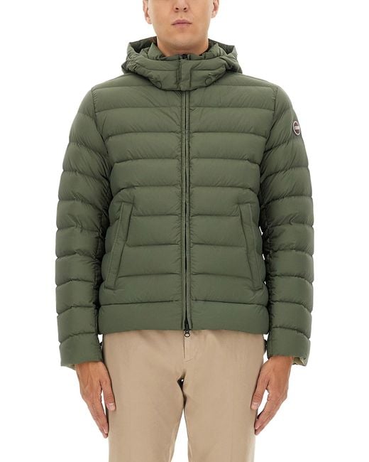 Colmar Green Down Jacket With Detachable Hood for men