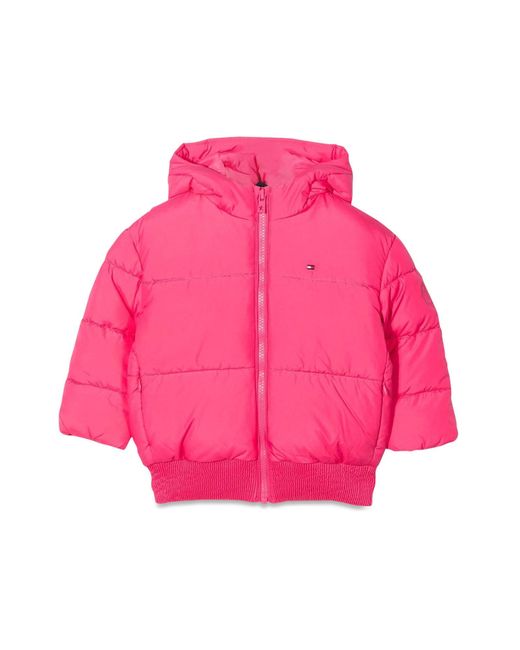 Tommy Hilfiger Pink Hood Branded Puffer