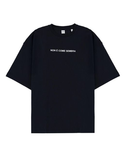 Aspesi Blue Graphic Crew Neck T-Shirt