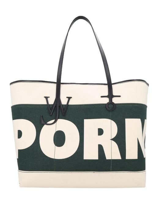 J.W. Anderson Black Borsa Tote "Xl Anchor"
