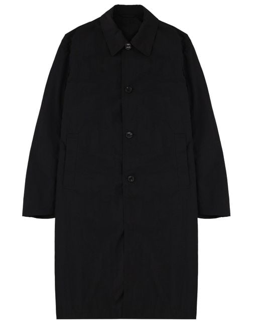 Dries Van Noten Black Rankles Trench Coat for men