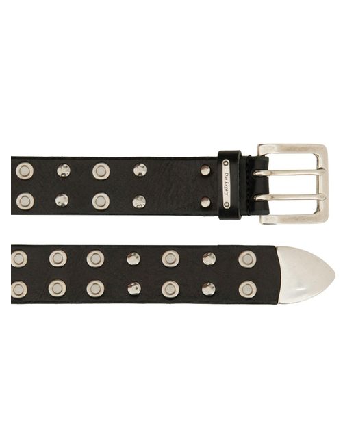 Cintura "Studded Double Tongue" di Our Legacy in Black da Uomo