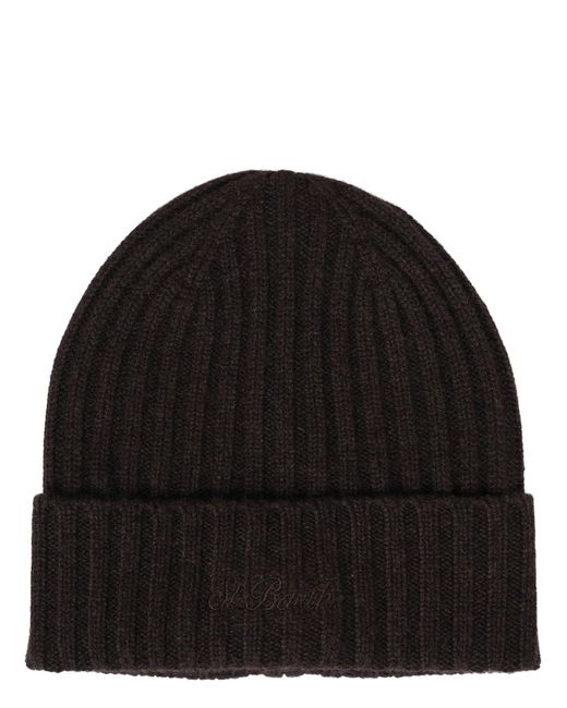 Mc2 Saint Barth Black Berretto "Wengen" Con Logo for men