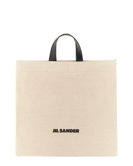 Jil Sander Natural Medium Tote Handbag