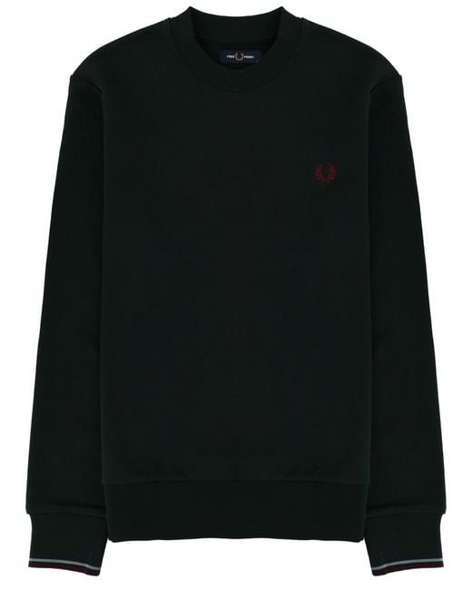 Fred Perry Black Sweatshirt With Logo for men