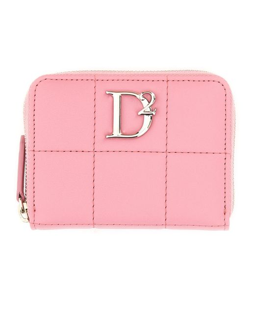 DSquared² Pink Mini Logo Wallet