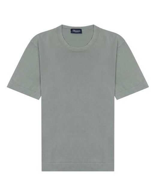 Drumohr Gray Cotton T-Shirt for men