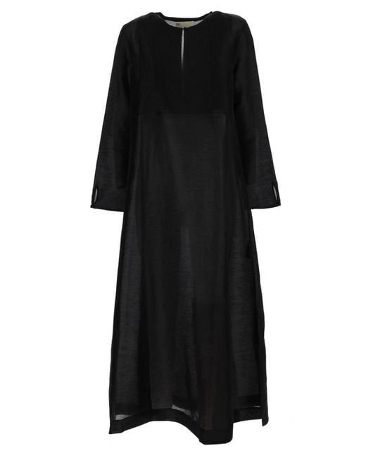 Tory Burch Black Linen Caftan