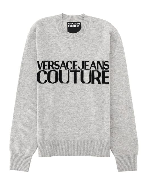 Versace Jeans Couture Gray Maglia Con Logo for men
