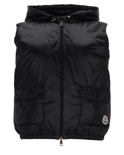 Moncler Black Gilet Puffer "Lansette"