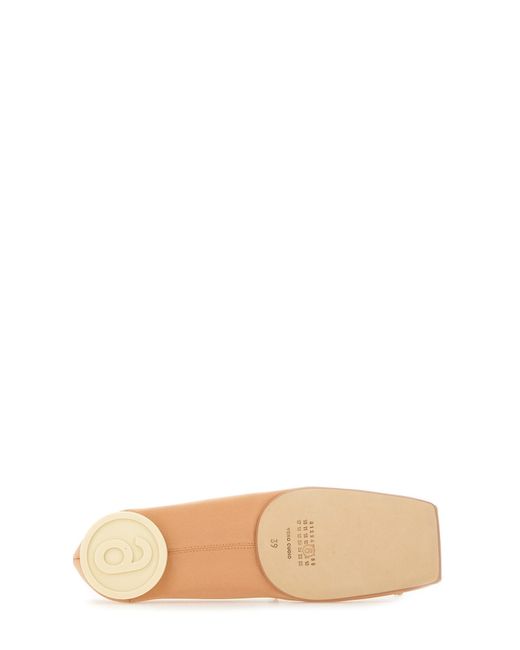 Ballerina Con Logo di Dolce & Gabbana in Natural