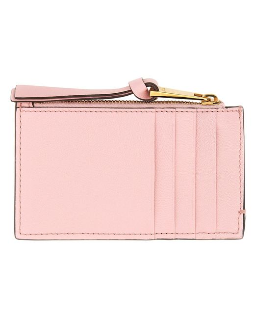 Portacarte Con Zip di Versace in Pink