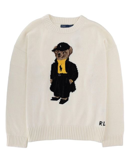 Polo Ralph Lauren White Maglia "Polo Bear"